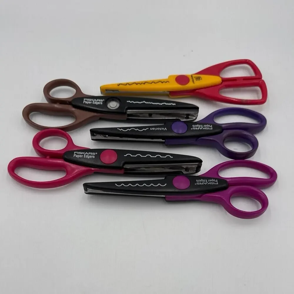 Craft Paper Edgers, 4 Fiskars, 1 Provo Craft Border Scissors Scrapbooking Shaper